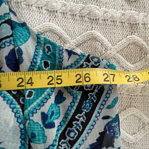 AB Studio Sleeveless Patterned Ruffle Detailed Blouse Women’s Size 3X - Picture 14 of 16